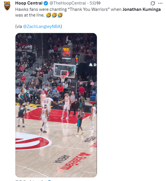 9体育-隔扣杨瀚森！库明加三战轰64+23太炸裂 老鹰全场高呼谢谢勇士队|开拓者|乔纳森·库明加|亚特兰大老鹰队|波特兰开拓者队|NBA常规赛_新浪体育_新浪新闻